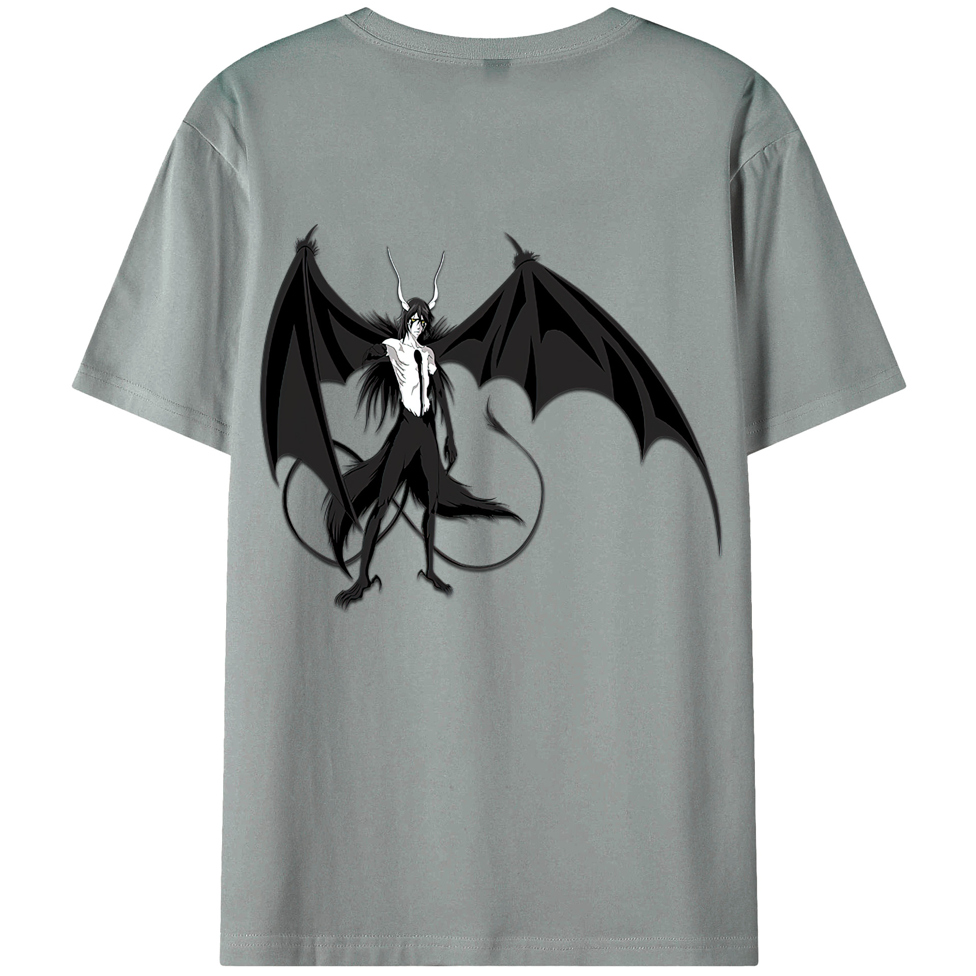 （画像用） ブリーチ ウルキオラ·シファー BLEACH Ulquiorra cifer 綿100％ メンズ半袖Tシャツ（バックプリント） 通気性